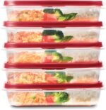 Rubbermaid EasyFindLids Meal Prep Containers 5.5 Cup Red - Image 2