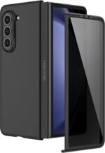 Ruky for Samsung Galaxy Z-Fold-5-Case, with Built-in Privacy Screen Protector & Support Wireless Charging Slim Full Body Protective Phone Case for Samsung Galaxy Z Fold 5 5G, Black - Image 2