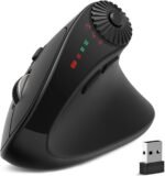 SABLUTE Ergonomic Mouse Wireless with 3-in-1 Quick-Switch Scroll Wheel, Vertical Mouse with 4000 High DPI, 8 Buttons Wireless Computer Mouse, 2.4Ghz/Bluetooth Mouse for Laptop and Desktop-Black - Image 2