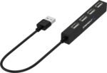 SABRENT 4 Port Portable USB 2.0 Hub (9.5" Cable) for Ultra Book, MacBook Air, Windows 8 Tablet PC (HB-MCRM) - Image 2