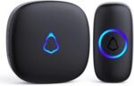 SECRUI Wireless Doorbell, Easy installation, Waterproof, Adjustable Volume, 58 Chimes, Colorful LED, 1000Ft Range, M520+F55, Black - Image 2