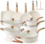 SENSARTE Ceramic Cookware Sets, Pots and Pans Set Non stick, Non toxic Healthy Induction Cookware, 26 Pcs Nonstick Kitchen Cooking Set, w/Frying Pans Set, Saucepans Set - Image 2