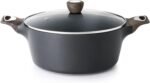 SENSARTE Nonstick Stock Pot with Lid, 2.6/4.5/6.6/8.5 QT Soup Pot Casserole Pot, Healthy Pasta Pot, Large Deep Cooking Pot, Big Sauce Pot Stew Pot, Induction Compatible, PFOA PFOS APEO Free, Black - Image 2