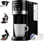 SHARDOR 3 in 1 Single Serve Coffee Maker, K Cup Pod Coffee Maker Compatible with Grounds & Teas, 6 to 14oz Brew Sizes, 40oz Removable Water Tank, Easy to Use, Black - Image 2