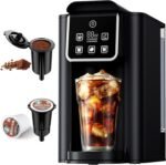 SHARDOR Single Serve Coffee Maker Upgrade, Hot & Iced Coffee Machine for K Cup and Grounds, 6 to 14 oz Brew Sizes, 50 oz Removable Water Tank, Bold Brew Setting, Pod Maker with Reusable Filter, Black - Image 2