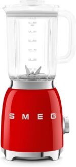 SMEG BLF03 Retro Style Blender – 600W Countertop Blender with 48 oz BPA-Free Jug, 3 Speeds + Pulse, Ice Crush & Smoothie Functions – 50s-Inspired Design-Red - Image 2