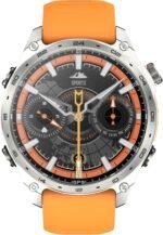 SNEL® Watch Elite PRO [GPS 45mm] with Moonlight Silver Aluminum Case + Amber Orange Sport Band. 4GB, Bluetooth Calling, Heart Rate & SpO2, Always-On AMOLED, 3ATM, iOS & Android - Image 2
