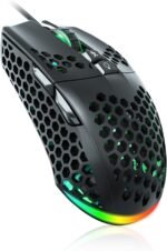 SOLAKAKA SM900 Gaming Mouse Wired with RGB,Honeycomb Shell,12800 DPI Wired Gaming Mouse with Buttons,Computer Mouse for Laptop/PC,Black - Image 2