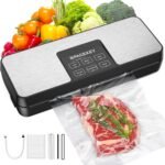SPACEKEY Vacuum Sealer Machine, 85Kpa Food Vacuum Machine, Food Vacuum Sealer with Bag Roll Storage Space, Dry&Moist Modes, Pulse Function, Built in Cutter, Bag Roll included, Silver - Image 2
