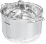 SUNHOUSE Stainless Steel Stock Pot - 11 Quart Heavy-Duty Induction Cooking Pot with Visible Lid for Pasta, Soup, Spaghetti - Nonstick Thick-Bottom Deep Stockpot for Canning, Boiling, and Simmering - Image 2
