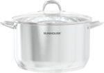 SUNHOUSE Stainless Steel Stock Pot - 15 Quart Heavy-Duty Induction Cooking Pot with Visible Lid for Pasta, Soup, Spaghetti - Nonstick Thick-Bottom Deep Stockpot for Canning, Boiling, and Simmering - Image 2