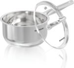 SUNHOUSE – 1.5 Quarts Stainless Steel Sauce Pan with Lid - PFOA-FREE, Stainless Steel Sauce Pan, Advanced Impact Bonding Induction Base, Stay-Cool Handle, Compatible with All Cooktops - Image 2