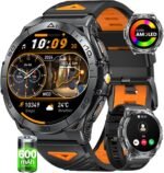 SUNKTA Military Smart Watch for Men,600mAh Battery/1.6" AMOLED Screen/5ATM Waterproof Smartwatches (Answer/Dial Calls) Fitness Tracker with Sleep Tracking/Heart Rate/Blood Oxygen for Android/iOS - Image 2
