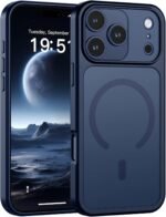 SUPFINE Magnetic for iPhone 17 Pro Max Case (Compatible with MagSafe)(Military Grade Drop Protection)(Camera Protection) Translucent Matte Shockproof Phone Cover,Dark Blue - Image 2