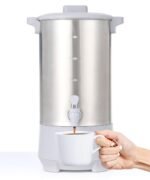 SYBO 45Cup Coffee Urn, Commercial Grade Stainless Steel Percolate Coffee Maker, Removable Filter, Easy to Clean, Hot Water Urn for Catering, Hot Beverage Dispenser with Cool-Touch Handles, 6L, Grey - Image 2