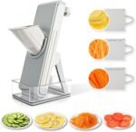 Safe Mandoline Slicer for Kitchen, 4-In-1 Chopper Vegetable Cutter, Mandolin Julienne Slicers for Fruits and Vegetables, Potato Cutter for Fries, Kitchen Gadgets and House Essentials - Image 2