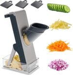 Safe mandoline slicer for kitchen, FEICO multifunctional vegetable cutter mandolin chopper for vegetable veggie potato - Image 2