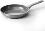 Sanho 10 Inch Frying Pan Nonstick, PFOS/PFOA/PTFE-Free Healthy Ceramic Coating, Induction Compatible Cookware for All Stovetops, Dishwasher Safe, Gray - Image 2