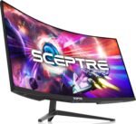 Sceptre 34-Inch Curved Ultrawide WQHD Monitor (3440 × 1440), R1500, up to 180Hz/165Hz, DisplayPort x2, 99% sRGB, 1ms, Built-in Speakers, Machine Black, 2025 (C345B-QUT168) - Image 2