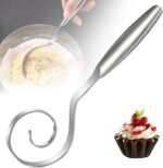 Seamless Dough Whisk, Stainless Steel Danish Whisks, Bread Whisk, Sour Dough Tools for Sourdough, Pizza, Cookies, Pancake, Waffle (1, Silver) - Image 2