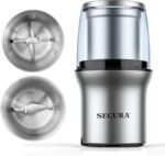 Secura Electric Coffee Grinder and Spice Grinder with 2 Stainless Steel Blades Removable Bowls - Image 2