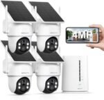 Security Cameras Wireless Outdoor, No Monthly Fee Solar Camera Outdoor Wireless, 4-Camera 2K Home Security Camera System with Base Station, Local Storage, PIR Motion Detection, Color Night Vision - Image 2