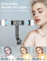 Selfie Stick Tripod with Light, 45'' Selfie Stick with Wireless Remote, Portable Phone Tripod Compatible with iPhone 16/15 Pro Max/15/14 Pro/14/13, Samsung S22/ S23 Ultra/Android Smartphone - Image 2