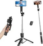 Sensyne Selfie Stick for Phone, Extendable Travel Tripod with Detachable Remote for Photography, Selfies, Compatible with All Cell Phones, Black - Image 2
