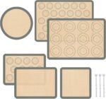 Silicone Baking Mat Set of 6, Silicone Mats for Baking, Baking Sheets Non Stick for Macaron, Cookie, Pizza, Bread and Pastry, Baking Supplies for Oven, Food Grade Reusable - Image 2