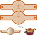 Silicone Bread Sling for Dutch Oven, Non-Stick & Easy to Clean Baking Mat Set, 2 Pcs Reusable Bread Sling for Sourdough Tools ＆ Accessories - Image 2