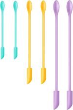 Silicone Spatula Set (6Pcs) - Mini Scraper Tool for Beauty & Food - Reach Every Last Drop, Multi-Size Spatulas for Makeup Jars, Lotion Bottles & Kitchen Containers​ - Image 2