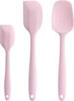 Silicone Spatula Set - Rubber Spatula - 600°F Heat Resistant Baking Spoon & Spatulas (Pink) - Image 2