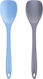 Silicone Spatula Spoon 2-Pack, Rubber Spoonula set Heat Resistant, Seamless Non-Stick Scrapers for Baking Mixing. - Image 2