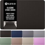 Silicone Stove Top Cover for Electric Stove, Glass Stove Top Cover Protector, Flat Top Range Cover – Double as Dish Drying Mat, Coffee Bar Mat, Kitchen Stove Accessories, 28 x 20 in, Black - Image 2