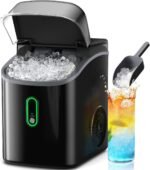 Silonn Nugget Ice Makers Countertop with Soft Chewable Ice, Portable Ice Machine with Crushed Ice, One-Click Operation Pebble Ice Maker with Self-Cleaning, 33lbs/24H for Home,Kitchen,Office - Image 2