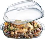 Simax Casserole Dish For Oven, 8 Quart Glass Baking Dish With High Lid Set, Microwave, Oven, and Dishwasher Safe Cookware, Borosilicate Glassware, Large Baking Dish - Image 2