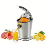 Simple Deluxe Electric Citrus Juicer Squeezer, One-Touch Operation Orange Juicer Machine, High Juice Yield, Suitable for Oranges, Limes, Grapefruits, Lemons, Easy to Clean, Silver - Image 2