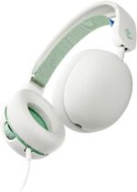 Skullcandy Grom Wired Headphones, Volume-Limiting Audio, Comfortable Over-Ear Fit, Foldable, Designed for Kids 6+, Convenient for Travel with 3.5mm AUX Plug, Built-in Microphone - Bone Seafoam - Image 2
