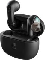 Skullcandy Rail Wireless Earbuds, Bluetooth Headphones, Noise Isolating Fit, Up to 42 Hours Battery, IP55 Sweat and Water Resistant, Microphone for iPhone Android - True Black - Image 2