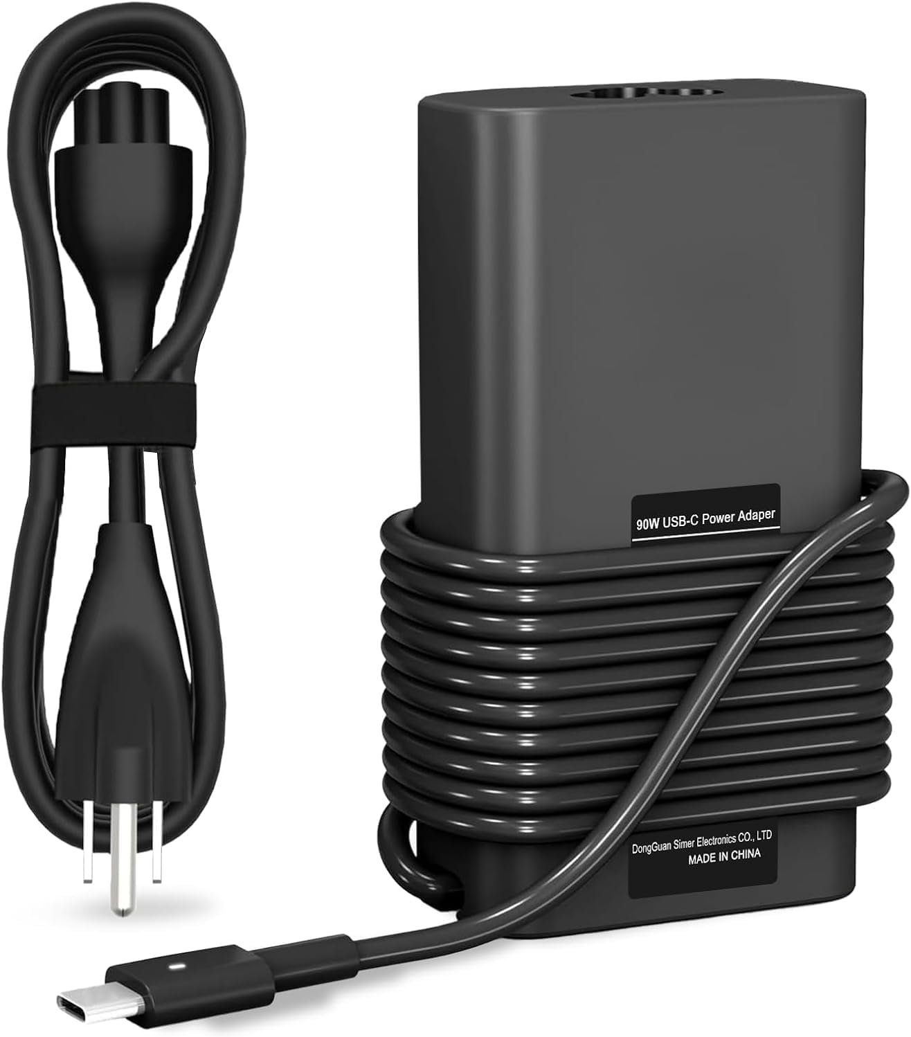 Slim 90W Laptop Charger USB C Replacement for Dell Latitude 5420 5520 7480 7490 7420 Chromebook 3100 Dell XPS 13 9360 XPS15 9550 9560 DA65NM190 LA65NM190 Type C AC Adapter Power Cord - Image 2