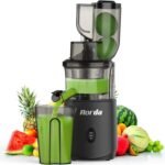 Slow Masticating Cold Press Juicer: Cold Pressed Juicer Machines For Vegetable And Fruit 200W, Matte Grey - Image 2