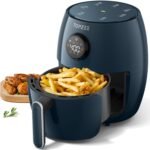 Small Compact Air Fryer, 2.1QT, 4-in-1 Small Mini Airfryer, Bake, Roast, Reheat, 98% Less Oil, Adjustable Temperature Control w/ 60min Timer, Quiet, Nonstick & Dishwasher Safe, BPA-Free, Dark Blue - Image 2