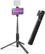 SmallRig ST30 One-Touch Deploy Selfie Stick Tripod, 57.9" Automatic Tripod Stand with Remote and Cold Shoe Mount, for iPhone, for Android, Video Recording, Travel, Vlogging, Black 5291 - Image 2