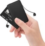 Smallest Portable Charger with Built-in Cables 5000mAh,Ultra Slim Power Bank,Mini High Speed External Battery Packs,Lightweight USB C Phone Charger for iPhone Samsung Google Android (Black) - Image 2