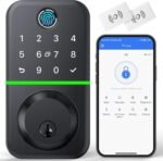 Smart Door Lock Deadbolt with Keypad: Keyless Entry Door Lock - Fingerprint Lock for Front Door - Electronic Lock with Bluetooth and APP Control - Image 2