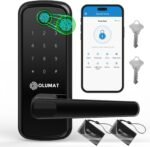 Smart Door Lock, OLUMAT Keyless Entry Door Lock Fingerprint Door Lock with Keypad Digital Lock with Handle for Home, Rental, Garage, Office and Hotel - Image 2