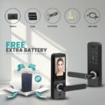 Smart Door Lock with Face Recognition – 6 Unlock Ways (Fingerprint, Face ID, Password, Card, Key, Tuya APP) | Keyless Entry & APP Control | Easy DIY Install | Auto-Lock | Doorbell - Image 2