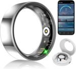 Smart Fitness Ring for Women Men - Activity & Health Tracker Ring with Heart Rate/Pressure/Sleep/Steps/Blood Oxygen Monitoring, 10ATM Waterproof for iPhone and Android, No Subscription Fee (7#) - Image 2