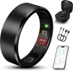 Smart Health Ring 2.0 for Women Men, Slim Scratch & Fingerprint Resistant Design,Efficient Chip Fitness Tracker, Monitors Heart, Blood Oxygen & Pressure, Sleep, Steps, Waterproof, Black 10 - Image 2