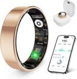 Smart Health Ring, Featuring Stress and Sleep Monitoring Functions, Compatible with iOS and Android, Waterproof Fitness Tracker for Women & Men, No Subscription Fee. (Rose Gold, 8) - Image 2